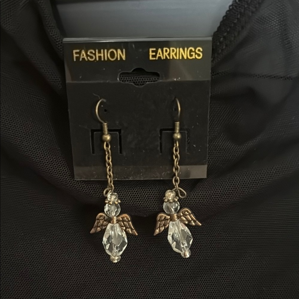 Elegant Gold Angel Earrings